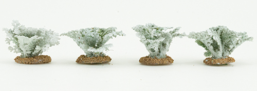 Dollhouse miniature DUSTY MILLER PLANTS (4)
